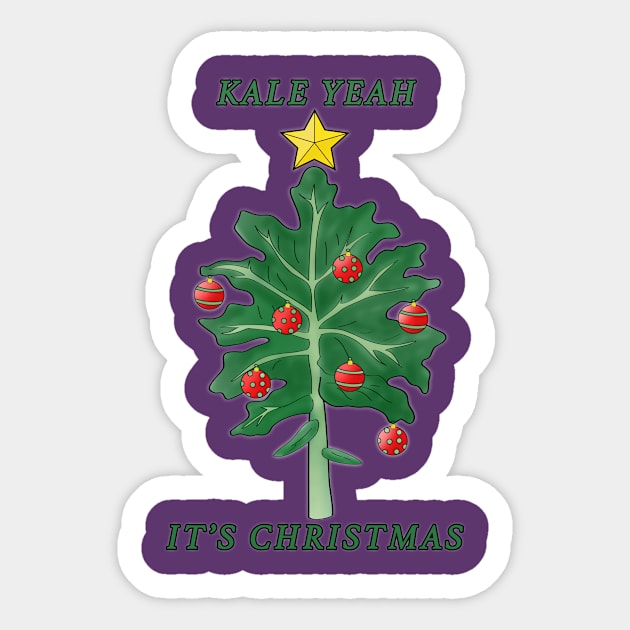 Kale Yeah It's Christmas Sticker by valifullerquinn